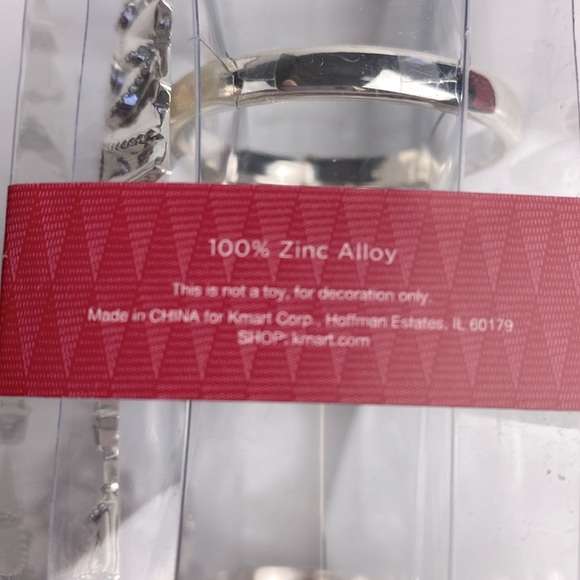 4 Vintage House 100% Cotton Napkins 4 Trim A Home Silver Tree Napkin Rings. Lot - Picture 9 of 9